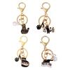 Cats Piano Car Key Chain Music Note Keyring Handbag Charm Music Cats Keychain Bag Decorations for Woman and Girl