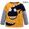 Cartoon Dinosaur Boys Long Sleeve T Shirt Children Kids Boys Spring Autumn Cotton Tops