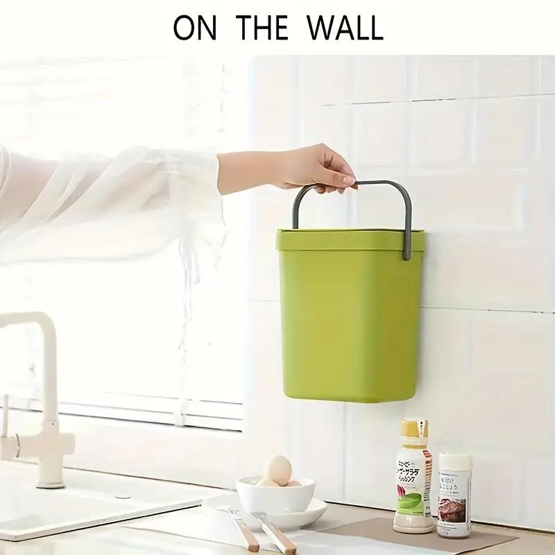 Space-Saving Quiet-Close Trash Can - 3/5L, Eco-Friendly Sealed Bin for Kitchen & Office, No Electricity Needed