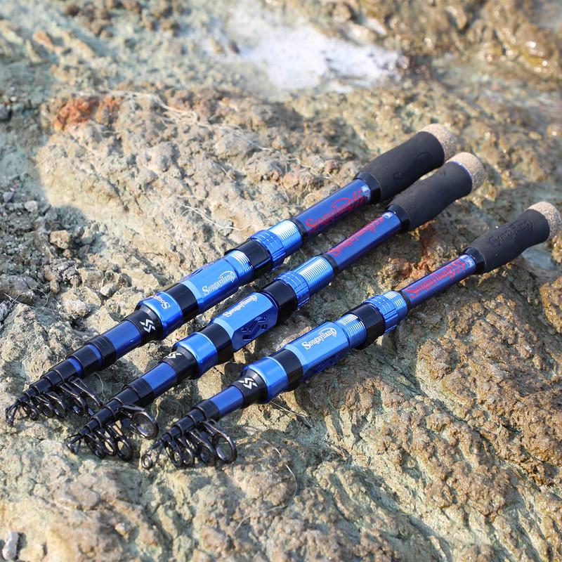 SOUGAYILANG Teleskopický naviják na rybářský prut Combo Fibber Rybářský prut Gear Sea Outdoor pro Vara De Pesca