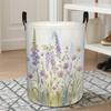 1pc Laundry Basket, Floral Watercolor Folding Basket, Foldable Storage Container, Suitable for Room Storage, Seasonal Decoration - Space-Saving Home A