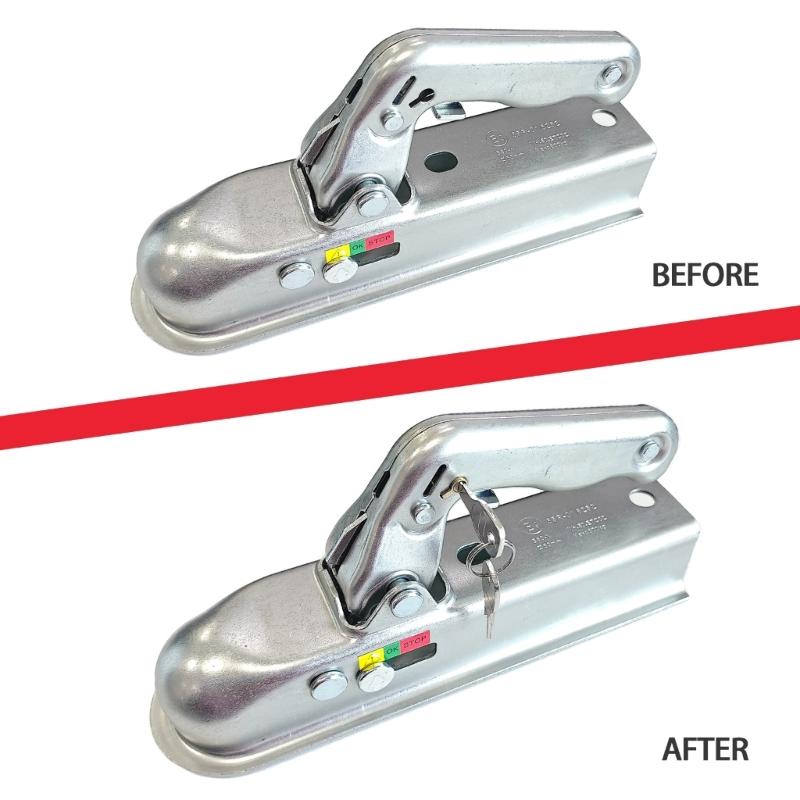 Key Security Lock Copper Construction Theft Proof Suitable For Trailer Trucks Watercrafts Heavy Duty Weatherproof Design