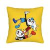 Cupheads And Mugman Square Pillow Covers Polyester Couch Great Retro Game Cushion Case Cool Home Decoration Pillow Cover