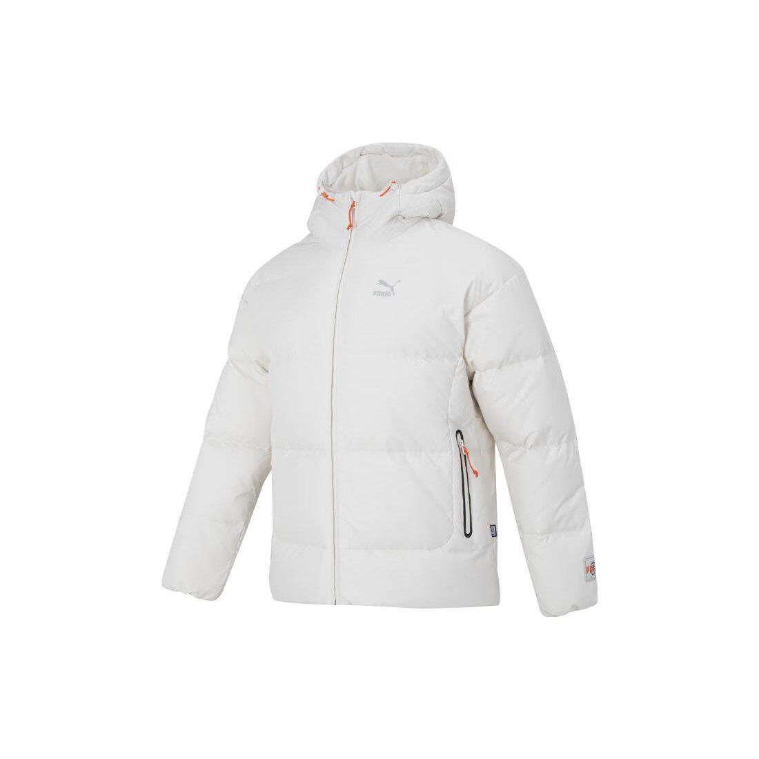 PUMA Down Jackets Men`s White Hooded