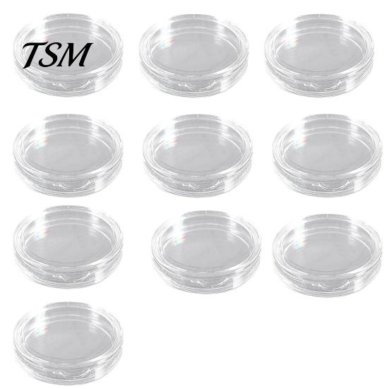 Coin Protector 10Pcs Clear Transparent Plastic Round Capsule Collecting Storage Box Case Holder 20mm