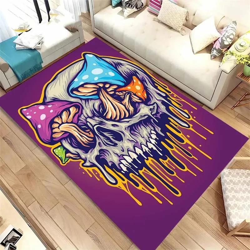Colorful Mushroom Pattern Floor Mats Door Front Decoration Home Living Room Floor Mats