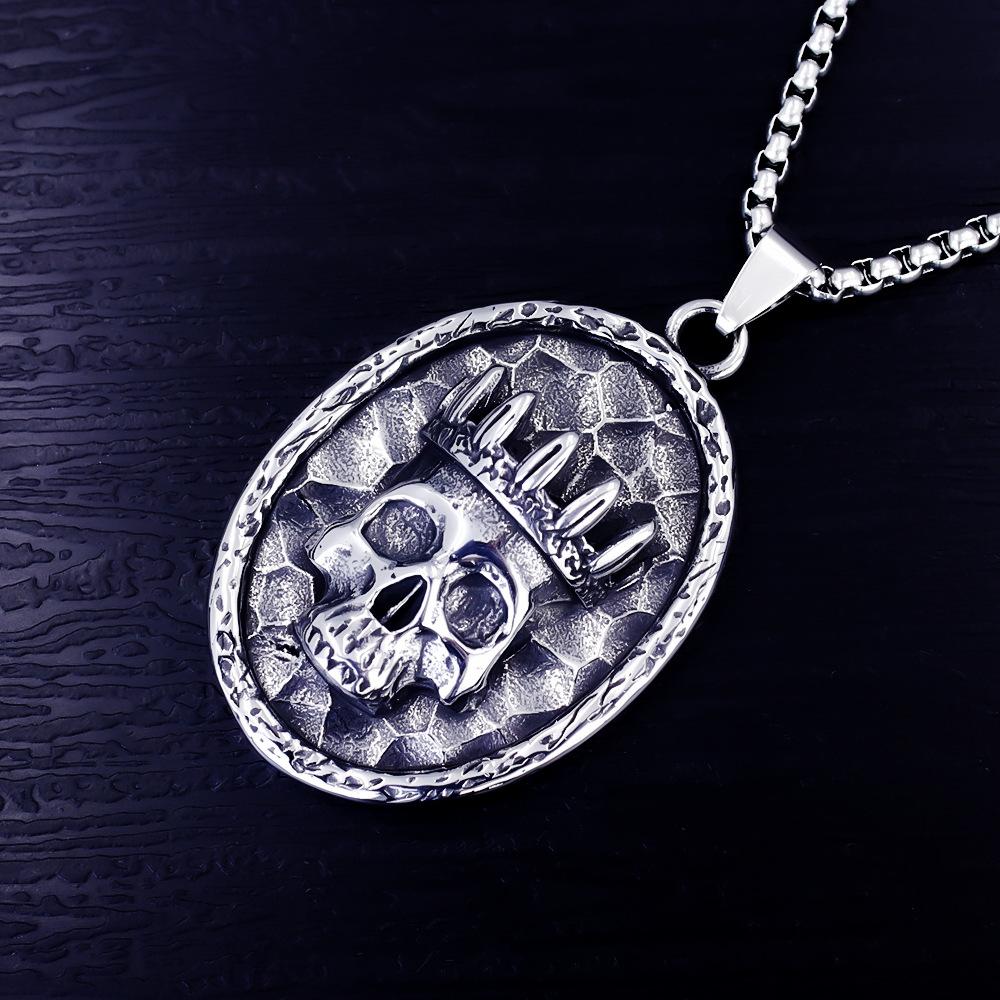 Necklace Retro Skull Male Hip Hop Punk Rock Pendant