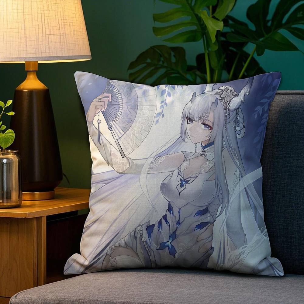 Anime Spiel D-Duett N-Nacht A-Abgrund Kissenbezug Anti-Hausstaubmilben Kissenbezug Unsichtbarer Reißverschluss seidig kurzer Plüsch Sofakissenbezug