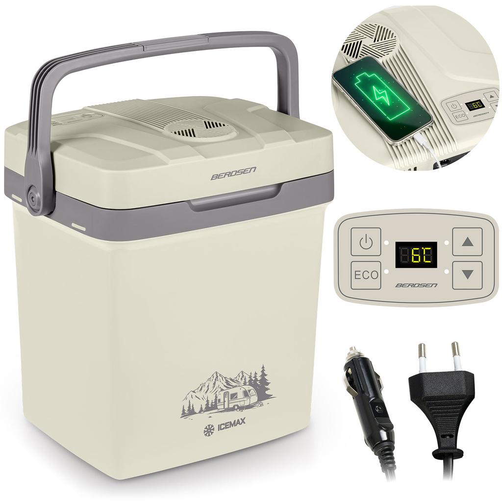 Berdsen Icemax 26 Liters ECO Mode Travel Cooler - Cream