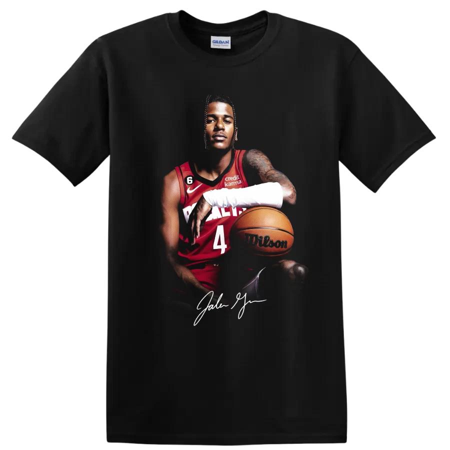 Jalen Green Houston Rockets Basketball Player Portrait T Shirt Slam Dunk Tee