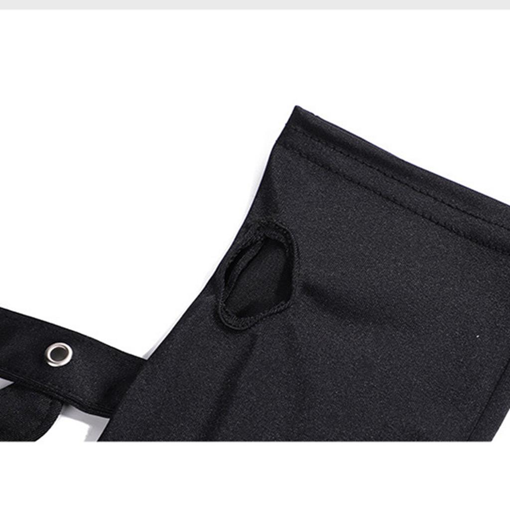 Guantes Largos para Mujer con Orificio para el Pulgar Decoración de 3 Hebillas Guantes Elegantes sin Dedos para Fiesta de Cosplay Negro