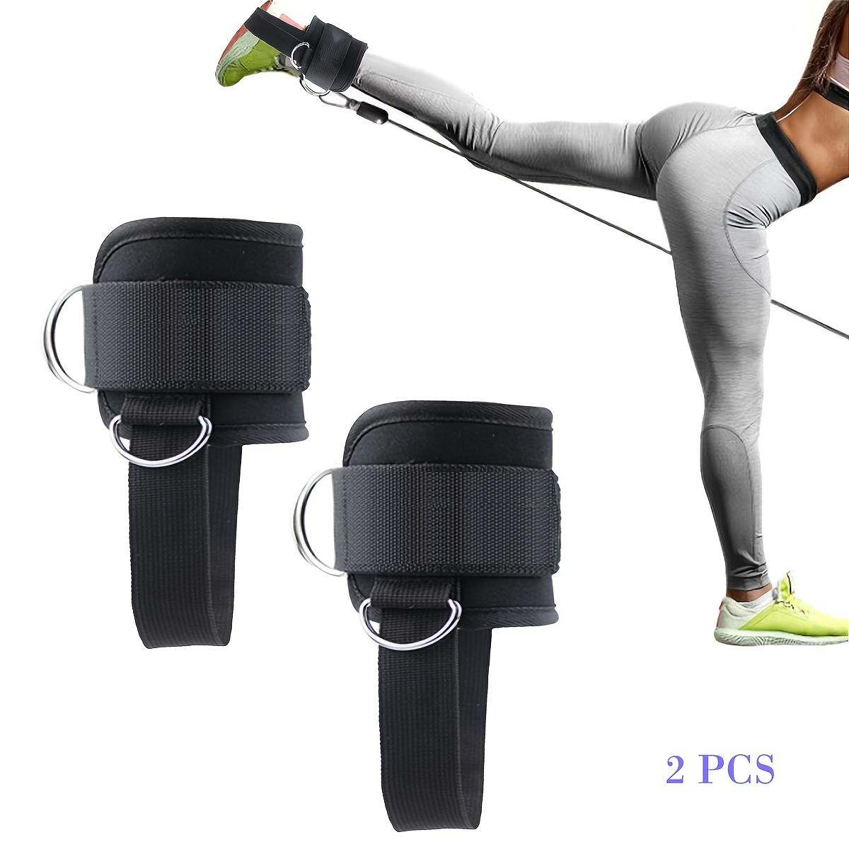 2pcs Adjustable Ankle Straps for Cable Machines Kickbacks Comfort Ankle Cable Attachments for Gym Ankle Cuff Cable Machine Glute чёрный
