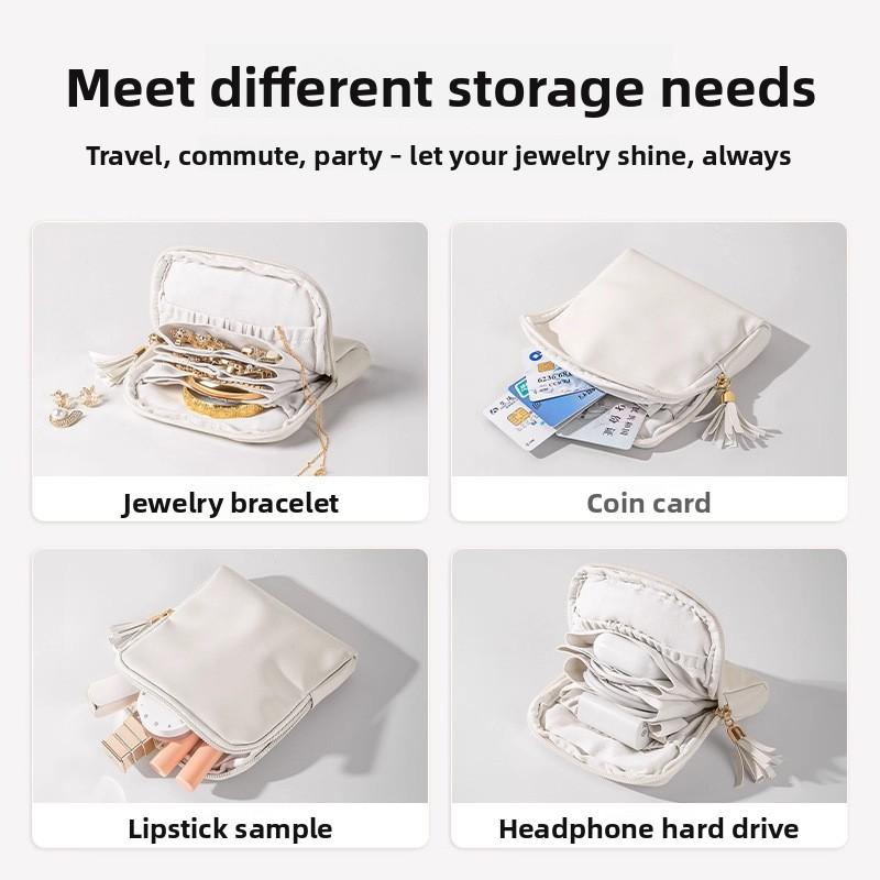 Large-capacity Portable Multi-layer Jewelry Storage Box, Collectible Bracelet, Necklace and Ring Storage Bag