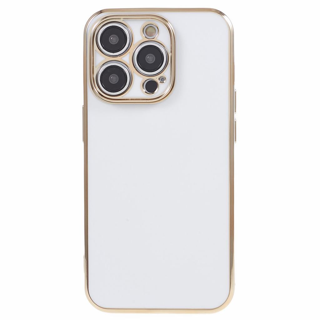 For iPhone 16 Pro Case TPU Slim Fit Shockproof Phone Cover 6D Electroplating