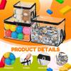 6Pcs Toy Storage Bag with Handle and Zipper Clear PVC Toy Organizer Bag Multipurpose for Doll Board Game Building Block