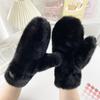 Women's Winter PU Leather Touchscreen Gloves – Fashionable, Windproof & Warm for Outdoor Cycling