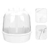 1Set Parrot Bath Box Premium Plastic Bird Bathing Tub Small Bird Shower Box Cage Accessories Stress Relief Bath Basin for Budgie