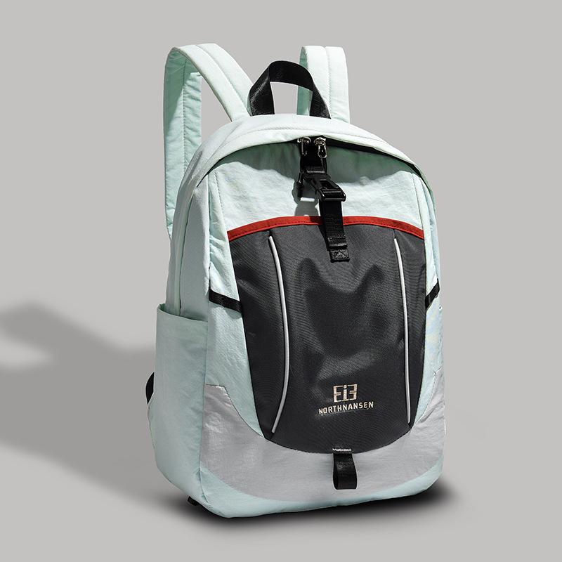 Casual backpack contrasting colors durable commuter student backpack versatile cycling outdoor sports backpack