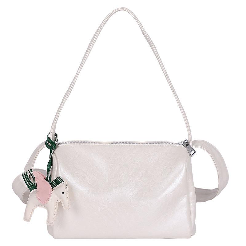 

Summer handbag bag women s new trendy fashion niche underarm bag versatile shoulder pillow messenger bag білий