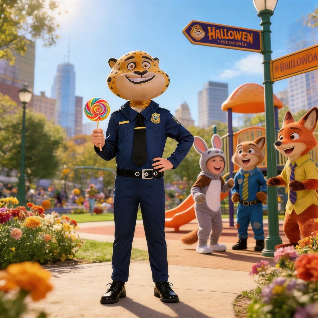 Zootopia Oficer Benjamin Lenivec Kostium Cosplay Dla Dzieci I Dorosłych Halloween Party Przebranie