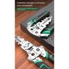 Foldable Wire Stripper Crimping Pliers Tool Multi Function Design For Electrician Work With Compact Steel Construction
