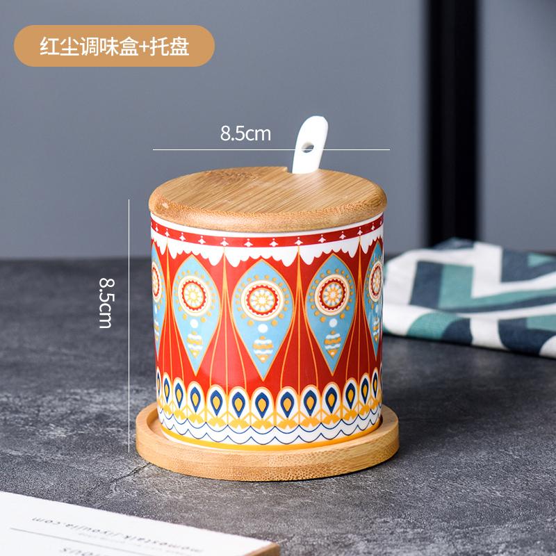 Creative Ceramic Seasoning Jar Set Kitchen Spices Seasoning Storage Jar Salt Pepper Organizer Nordic Household Seasoning Tools
