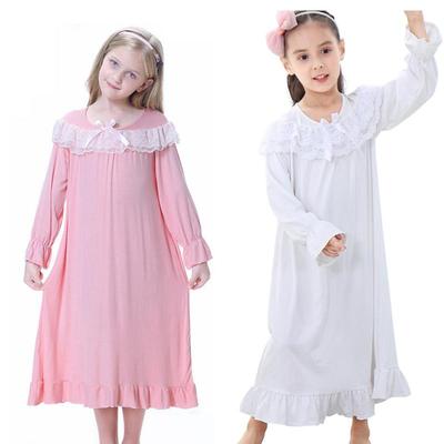 Abbigliamento da casa lungo e comodo per ragazze per la primavera e l'estate Dolci e delicati vestiti per ragazze giovani