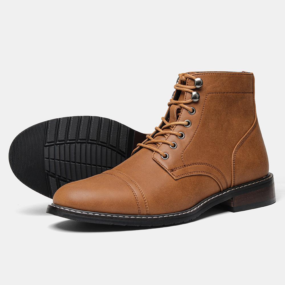 

Men s Classical Spring Leather Ankle Boots New Fashion Comfortable Men boots 40