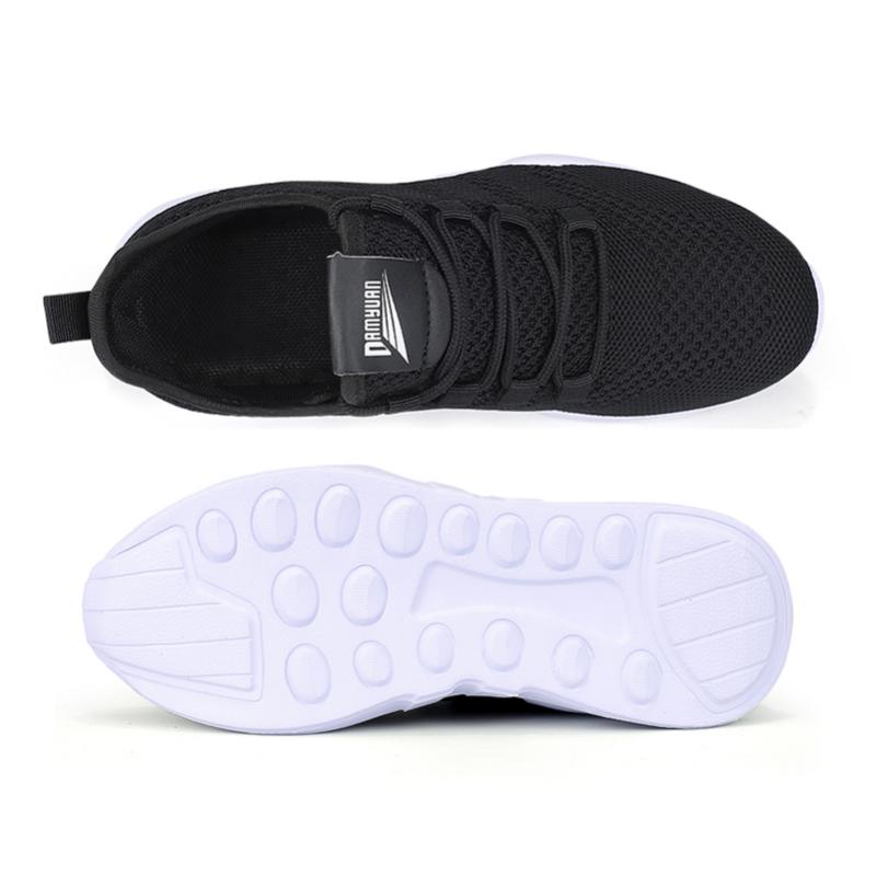 

Fujeak Повседневные ультралегкие мужские кроссовки с дышащей сеткой для бега для мужчин Модная обувь больших размеров Нескользящая спортивная обувь 45 черный белый