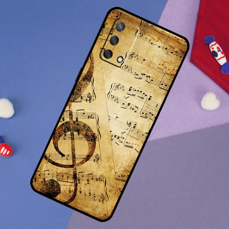 Sheet Music Case For OPPO A17 A54 A57 S A77 A74 A94 A5 A9 A53 A15 A16 A76 A96 A52 A72 A18 A58 A98 A78