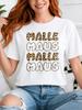 Malle Maus Malle Maus Alternating Leopard Fill And Outline Letters With Small Sincerly Yours Unisex All Tshirt