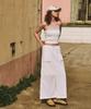 Etmont Pocket Stitch Maxi Skirt, White
