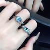 Devil'S Eye Cat Eye Ring Female Niche Design Adjustable Advanced Sense Personality Open Ring Stacked