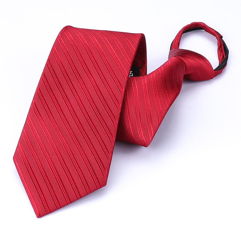 Men's Korean Style Zipper Striped No-Tie Professional Wedding Tie