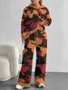 Dark Camouflage European And American Autumn And Winter Casual Long-Sleeved Suit Women'S Hooded Sweater And Trousers Two-Piece Set