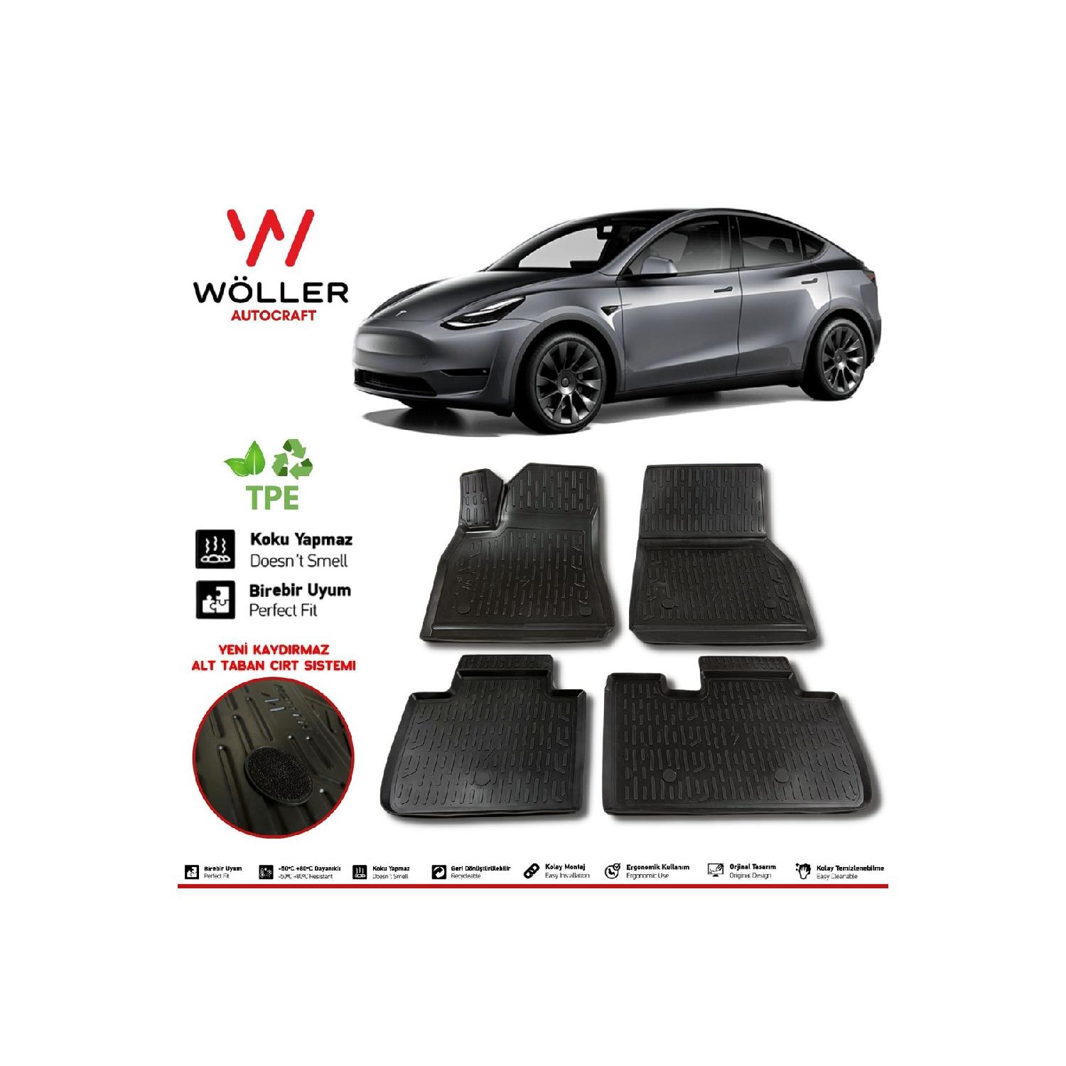 

Коврик Tesla Model Y после 2019 года, 3D коврик для бассейна Wller