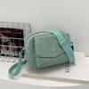 Autumn Winter Corduroy Women's Single Shoulder Bag Simple Solid Color Zipper Crossbody Bag Fashi Versatile Commuter Square Bag