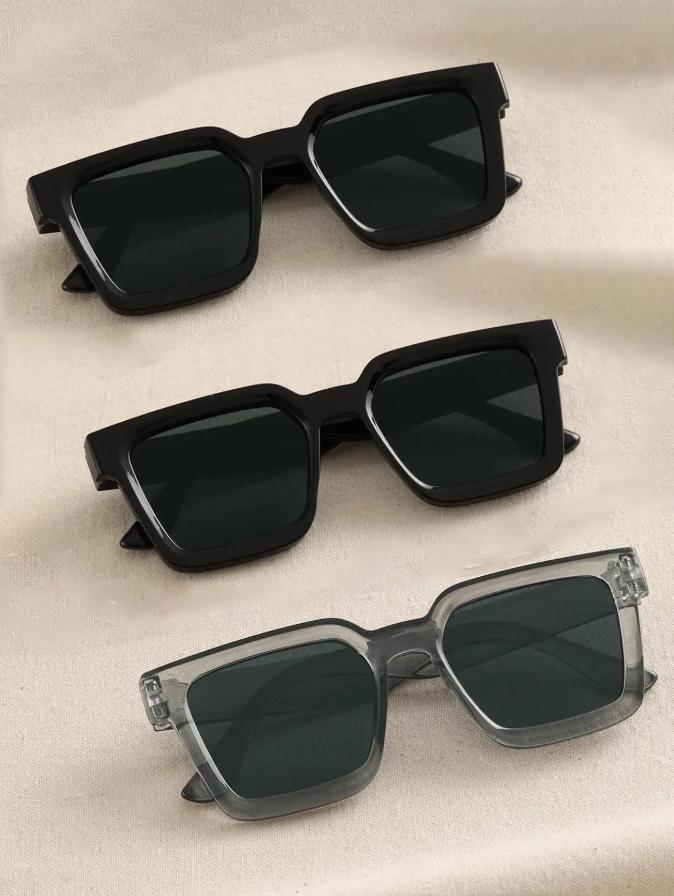 

2/3 шт. женские мужские квадратные солнцезащитные очки модные для отпуска вождения UV400 велосипедные аксессуары