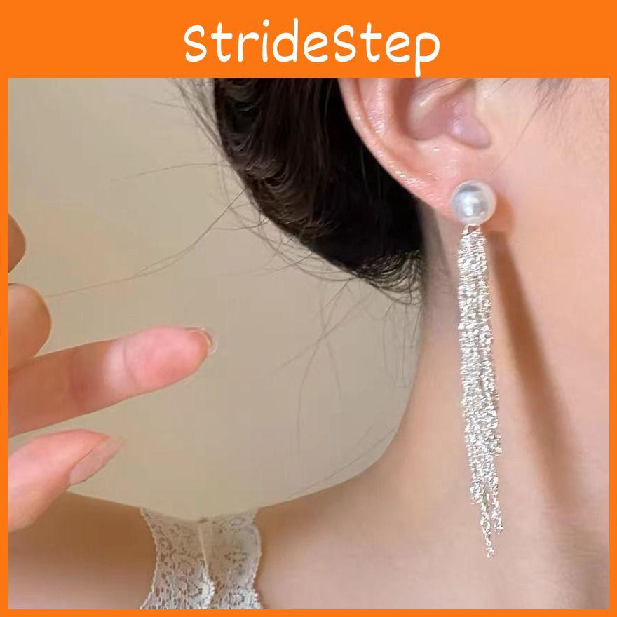 Tassel Pearl Artificial Earrings Geometric Shapes For Womens Trendy Collection