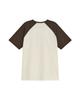 THEMUSEUMVISITOR Raglan Color Block Graphic T-Shirt (Brown)