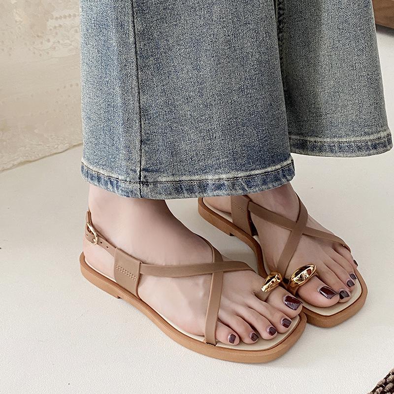 2024 Women's Versatile Summer Roman Sandals - Outdoor Beach Flip-Flops