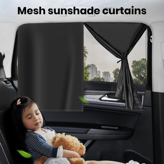 Car Side Window Sunshade Cover Double Layer Car Privacy Curtain Strong Magnetic Adsorption Simple Installation UV-Proof Auto Windshield Sunshade