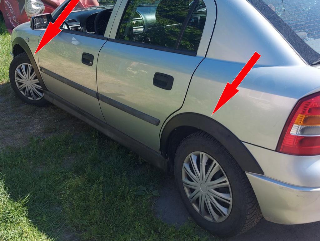 

Накладки на арки (SD/HB) (4 шт, чорні) для Opel Astra G classic 1998-2012 рр.