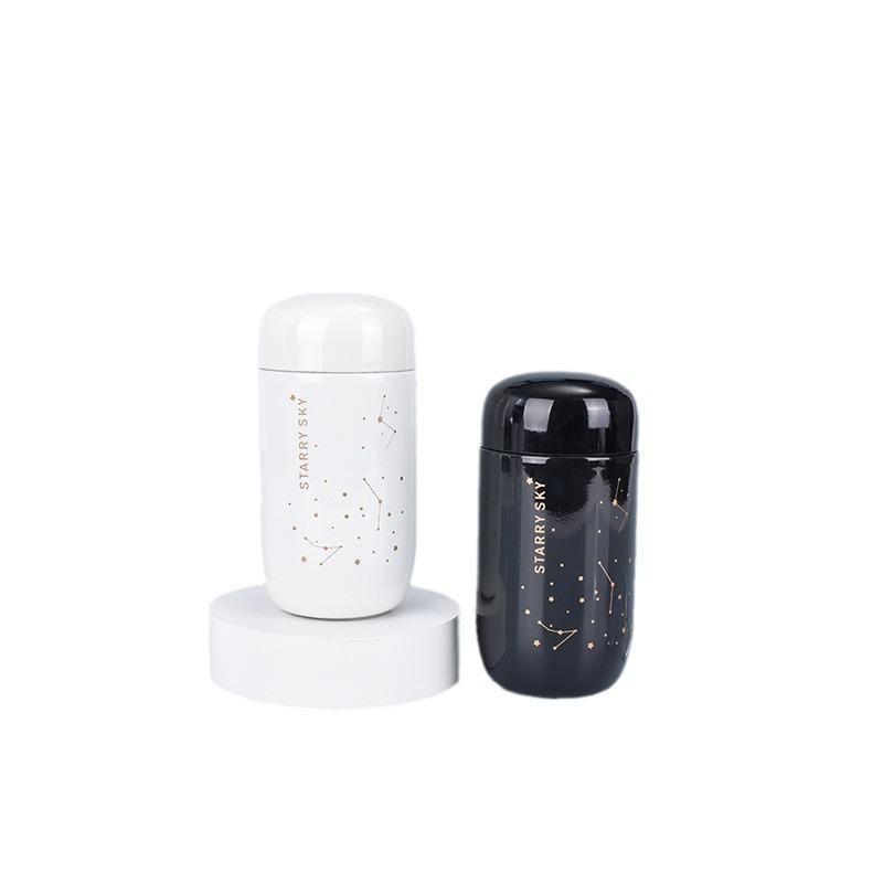 Mini-Thermosbecher aus Edelstahl 304 mit Sternenhimmel-Modisch und kompakt mit Logo