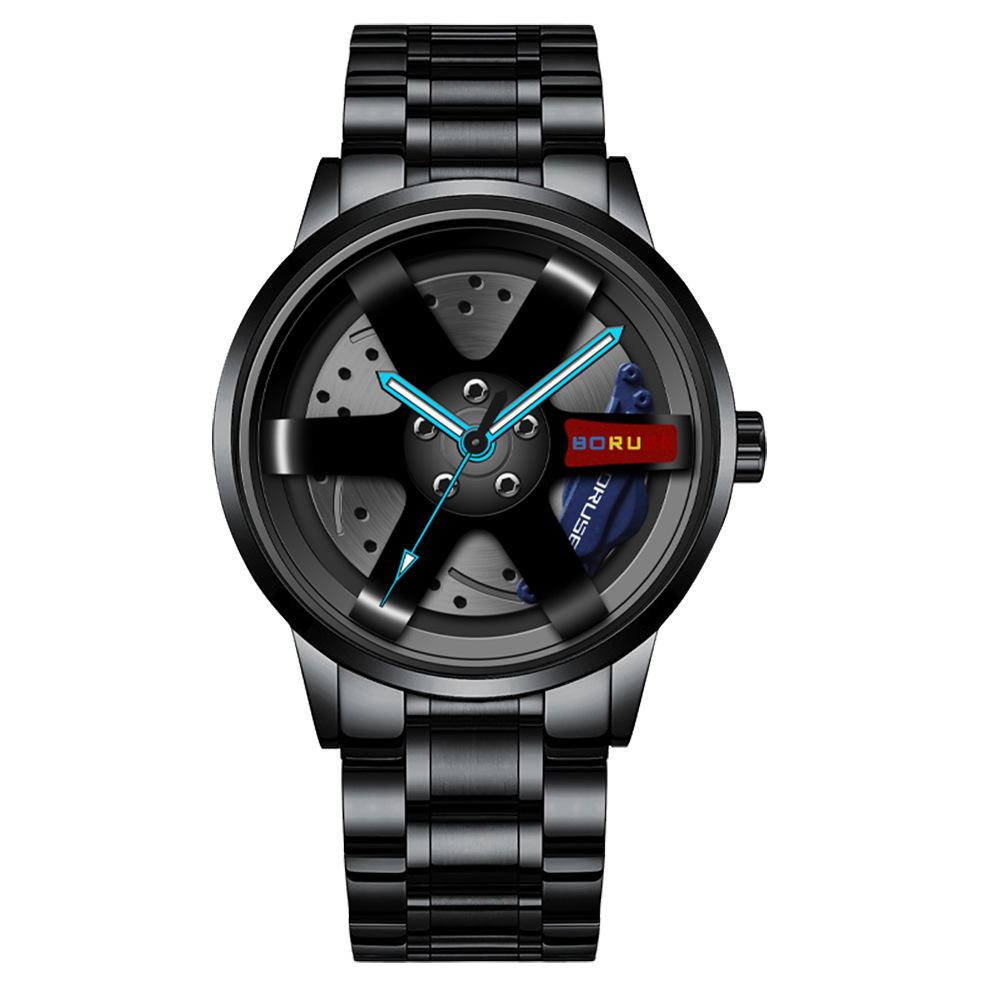Boruse Wheel Calipers Trendy Men'S Watch Student High-End Waterproof Luminous Quartz Watch