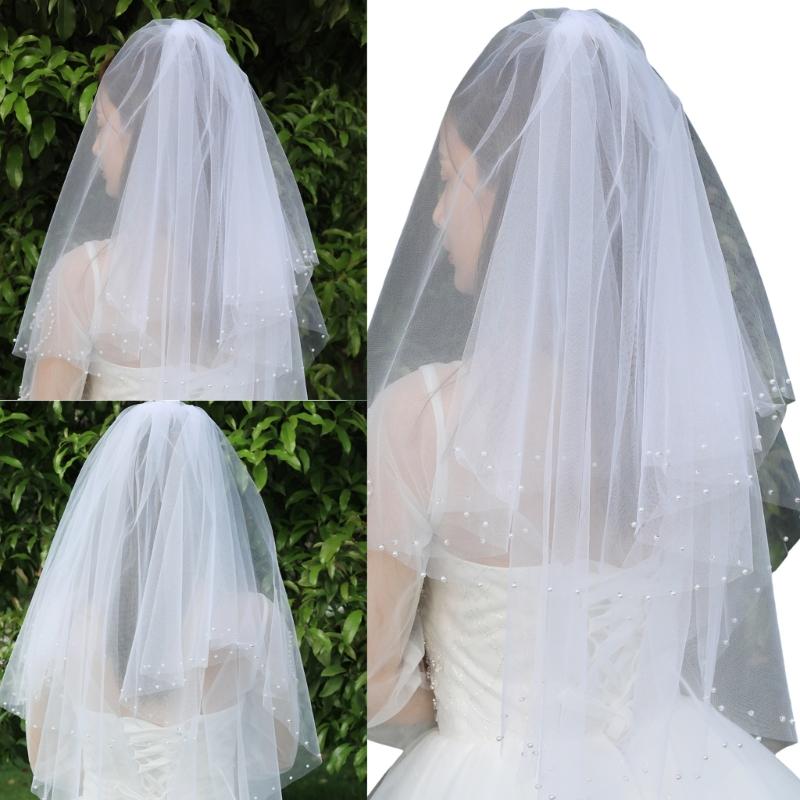 Brautschleier Perlen für Mädchen Balletcore Perlen für Festzug Abschlussball Braut Haarschmuck Bühnenrequisiten Weißer Schleier für Braut