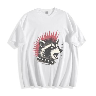 Punk Waschbär T-Shirt - Ausgefallenes Wildes Mohawk Unisex T-Shirt