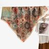 Pastoral Floral Velvet Double-sided Scarf 91 Large Square Scarf Women's Summer Travel Photo Silk Scarf Sun Protection Shawl