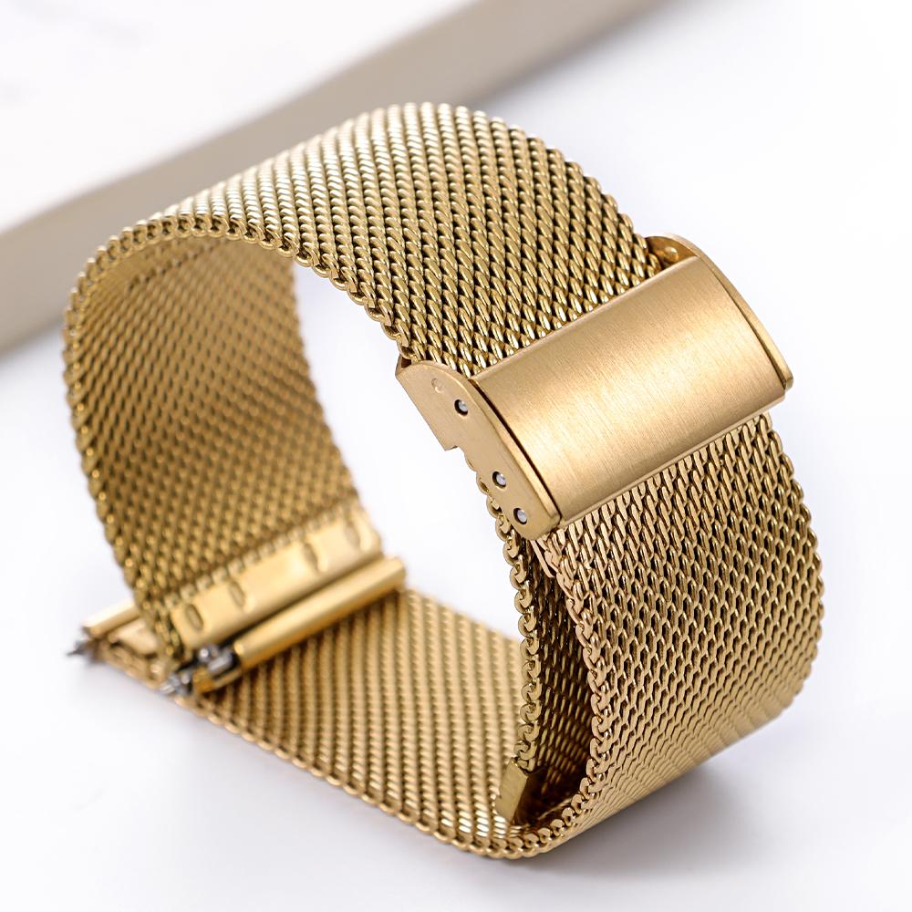 18mm 22mm 20mm Milan Loop Belt Quick Release Stainless Steel Strap Belt for Samsung Galaxy for Huawei Watch Universal Watchband