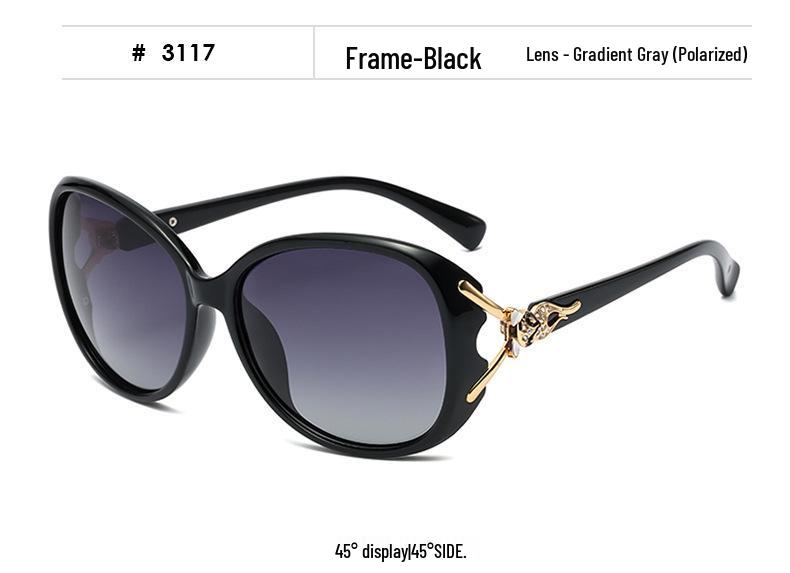 Women's Polarized Rhinestone Fox Head Sunglasses - Fashionable UV Protection